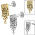 Titanium Internally Threaded Labrets 1.2mm - Steel Hammered Waterfall Chain
