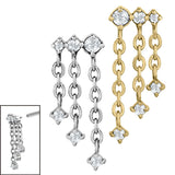 Steel 6 Jewel Cascade Chain for Internal Thread shafts in 1.2mm