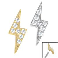 Titanium Jewelled Lightning Bolt for Internal Thread shafts in 1.2mm