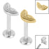 Titanium Internally Threaded Labrets 1.2mm - Titanium Watermelon