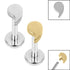 Titanium Internally Threaded Labrets 1.2mm - Titanium Comma