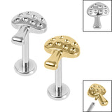 Titanium Internally Threaded Labrets 1.2mm - Titanium Toadstool