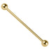 Gold Plated Steel (PVD) Industrial Scaffold Barbell 1.6mm 30-40mm