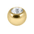 Gold Plated Steel (PVD) Jewelled Balls 1.6mm