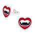 Sterling Silver Vampire Fangs Ear Stud Earrings
