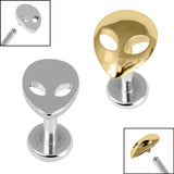 Titanium Internally Threaded Labrets 1.2mm - Titanium Alien