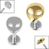 Titanium Internally Threaded Labrets 1.2mm - Titanium Alien