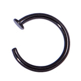 Black Steel Open Nose Ring