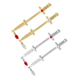 Steel Dagger with Marquise Drop Nipple Bar