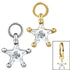 Steel Charm - Claw Set Jewelled Star