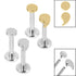 Titanium Internally Threaded Labrets 1.2mm - Titanium Semicolon
