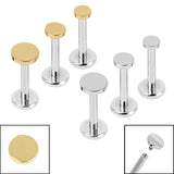 Titanium Internally Threaded Labrets 1.2mm - Titanium Disk Triple Pack