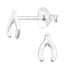 Sterling Silver Wishbone Ear Stud Earrings