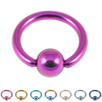 Titanium BCR with Titanium Ball 1.2mm gauge