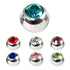Titanium Threaded Jewelled Balls 1.2x2.5mm