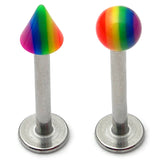 Acrylic Rainbow Labrets