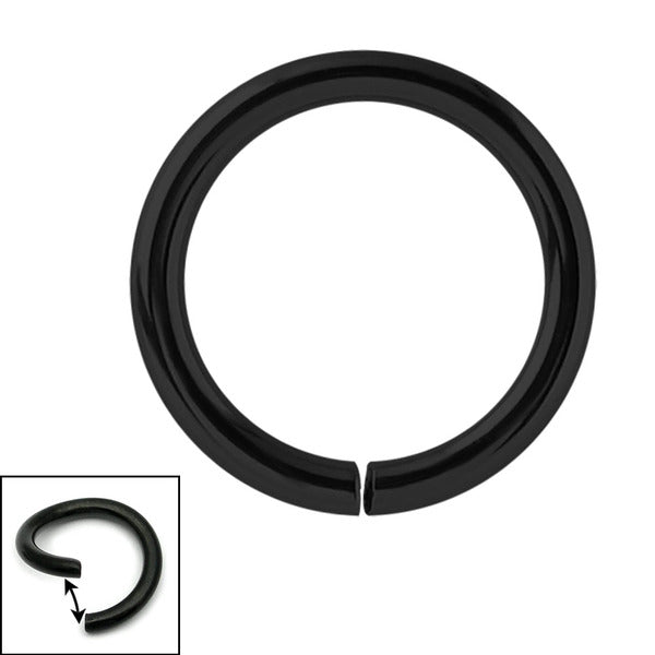 Black Steel Continuous Twist Ring (Seamless Ring) – TDi Body Jewellery