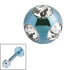 Titanium Multi-Gem Jewelled Ball 1.2mm